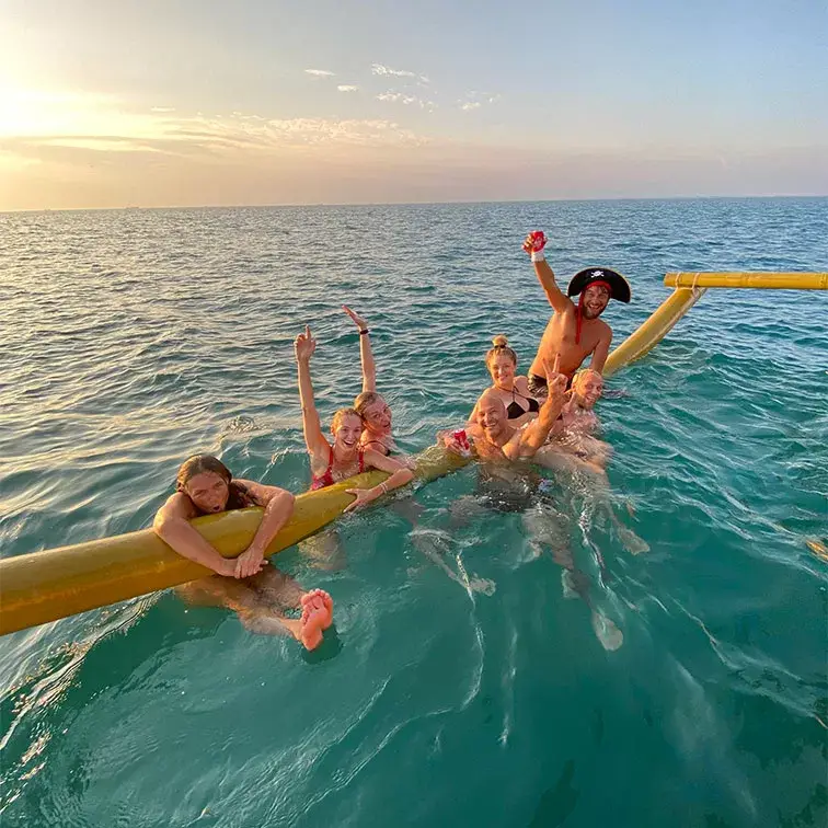 Beach activity during the Fitness & Yoga Retreat