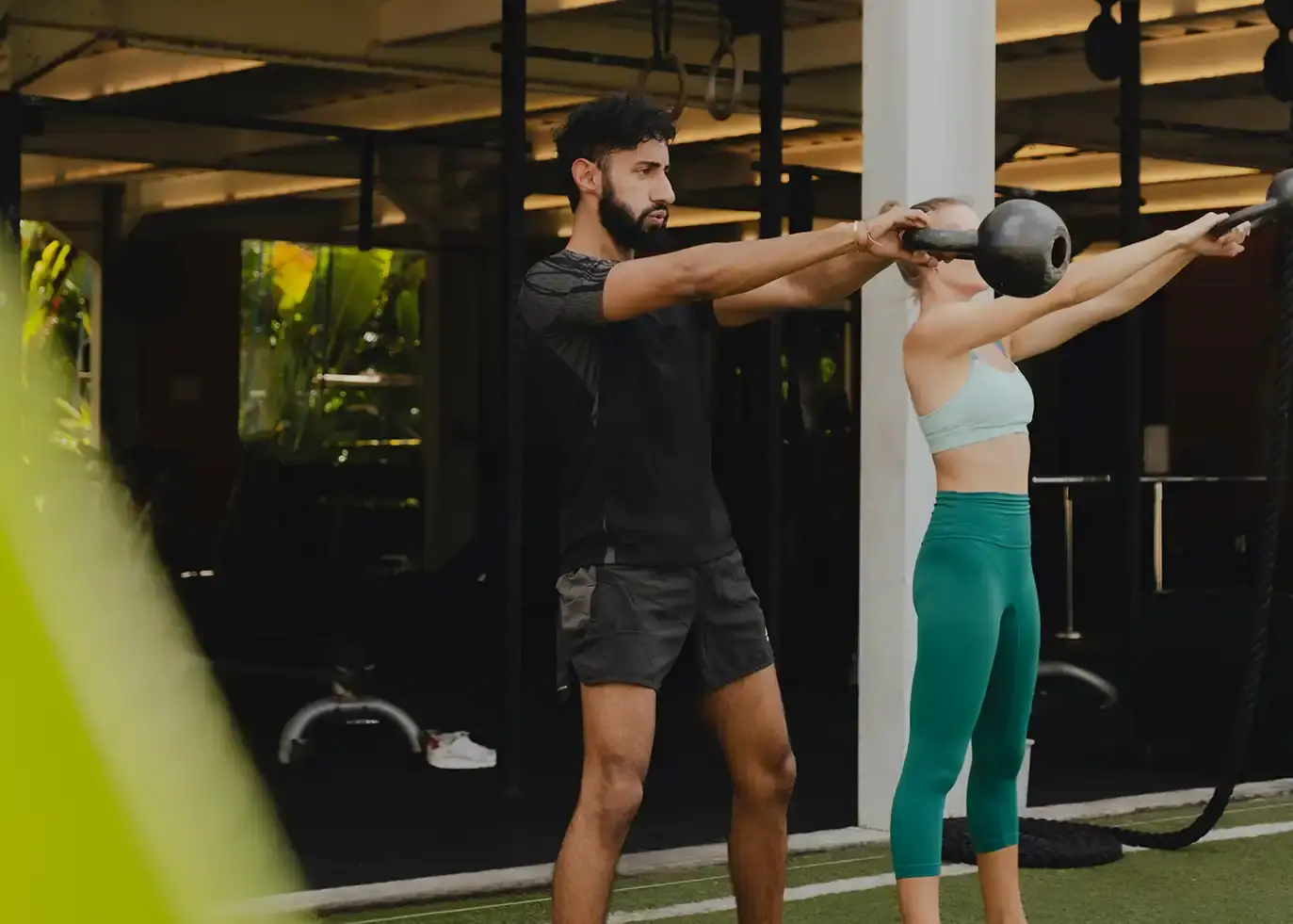 A guest training with a coach inside the Pronoia performance centre