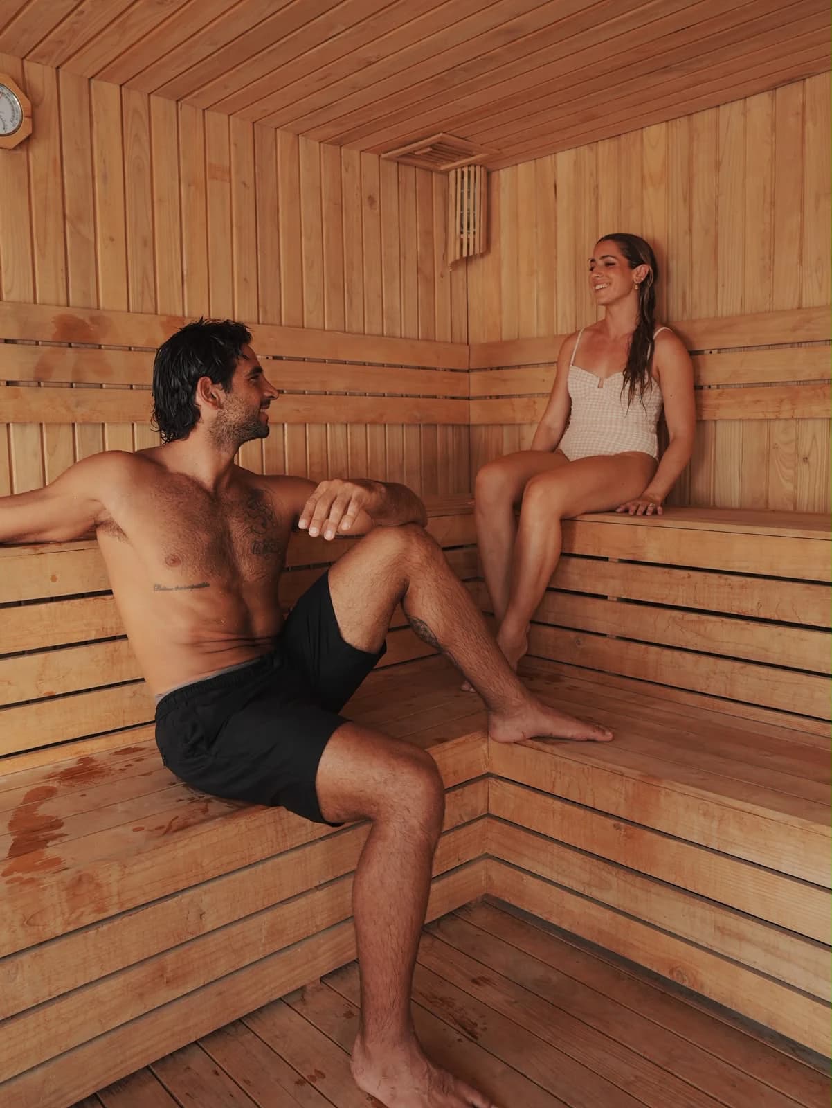 The sauna used for deliberate recovery at Pronoia