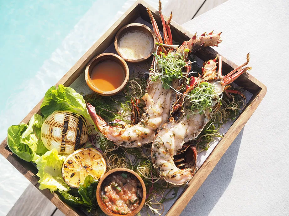 Azure food menu, bali food, bali restaurant. seafood
